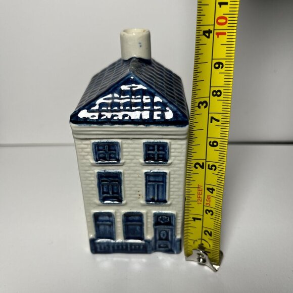 KLM Blue Delftware Miniature House Bottle *empty* - Picture 10 of 11